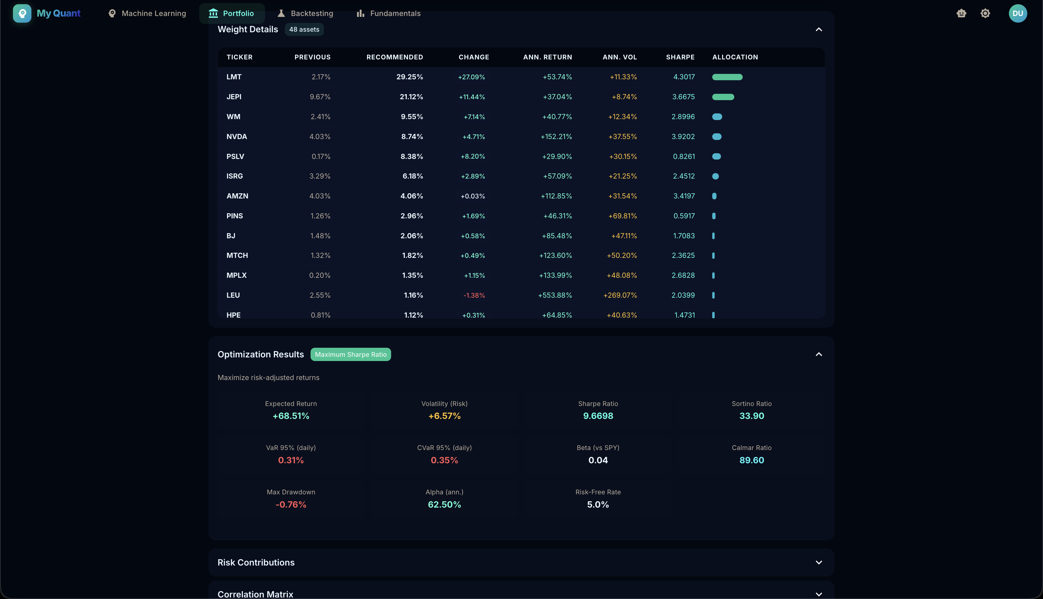 Backtesting engine and strategy reporting